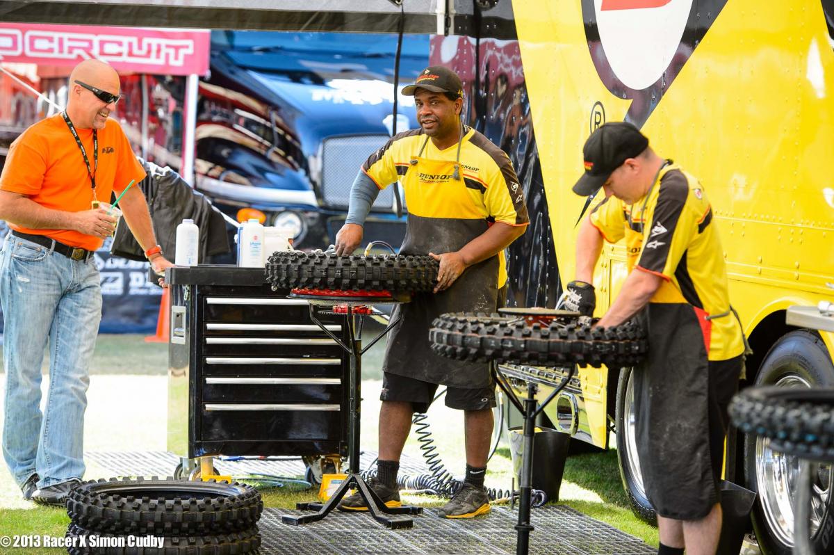 Dunlop guys hard at work