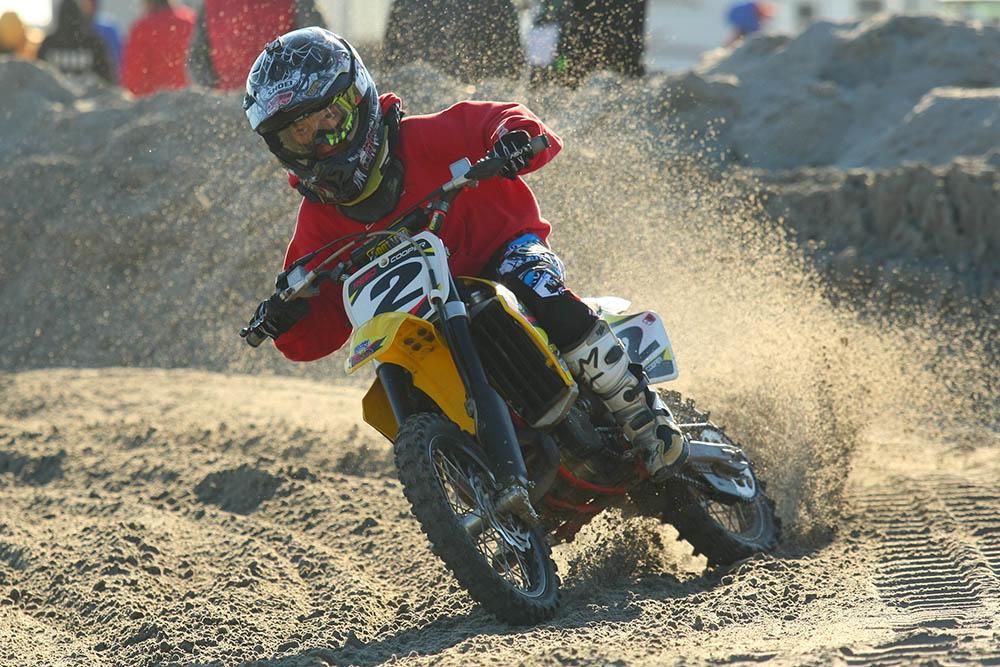 Cobra backed Reed Cooper was a perfect 4-for-4 at the Brawl on the Beach. He won both the 50cc Stock 7-8 and 65cc 7-9 classes. / Scott Lukaitis photo 