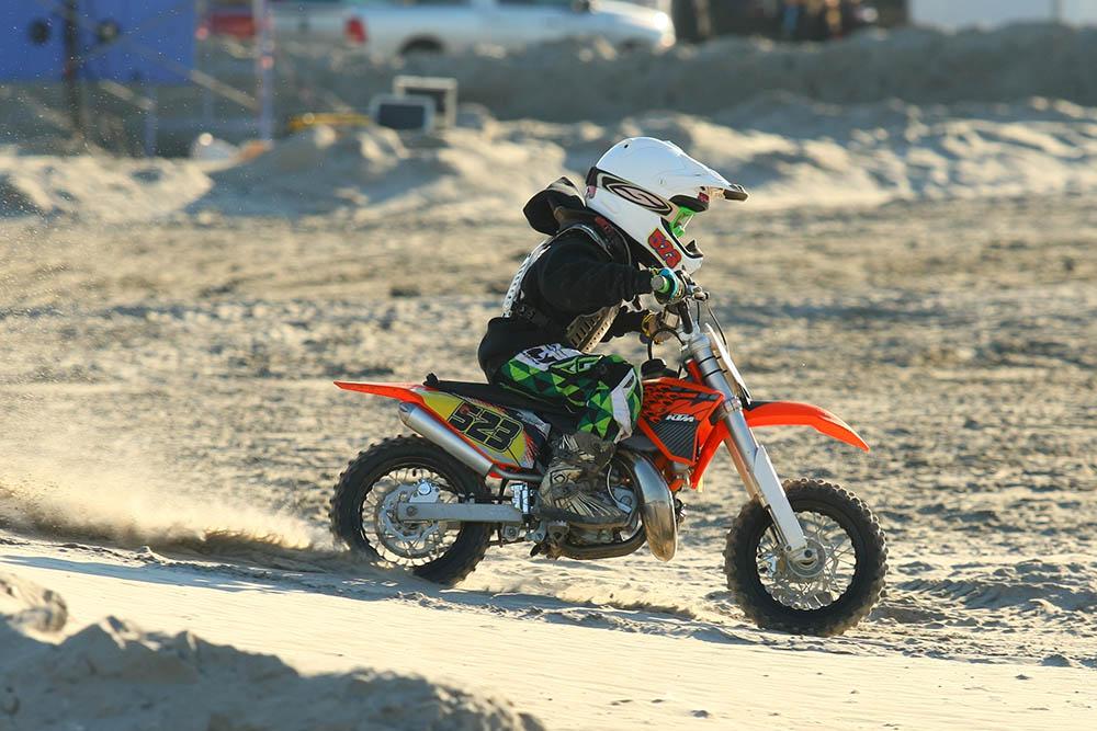 The youngest racers are welcome at the Brawl on the Beach. Jeffrey Dunham won the 50cc oil injected 4-6 class and was second in the 50cc Stock 4-6 class. / Scott Lukaitis photo 