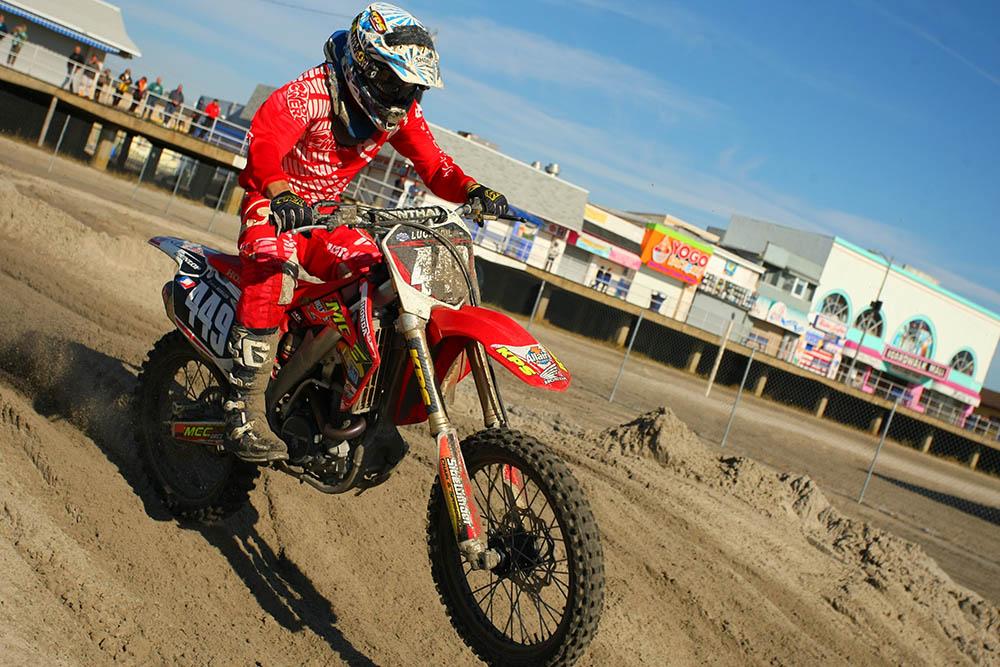 NJ native Dakota Kessler put his years of New Jersey sand pit riding to good use on the way to victory in the 450A class and 3rd overall in the 250A class. / Scott Lukaitis photo  