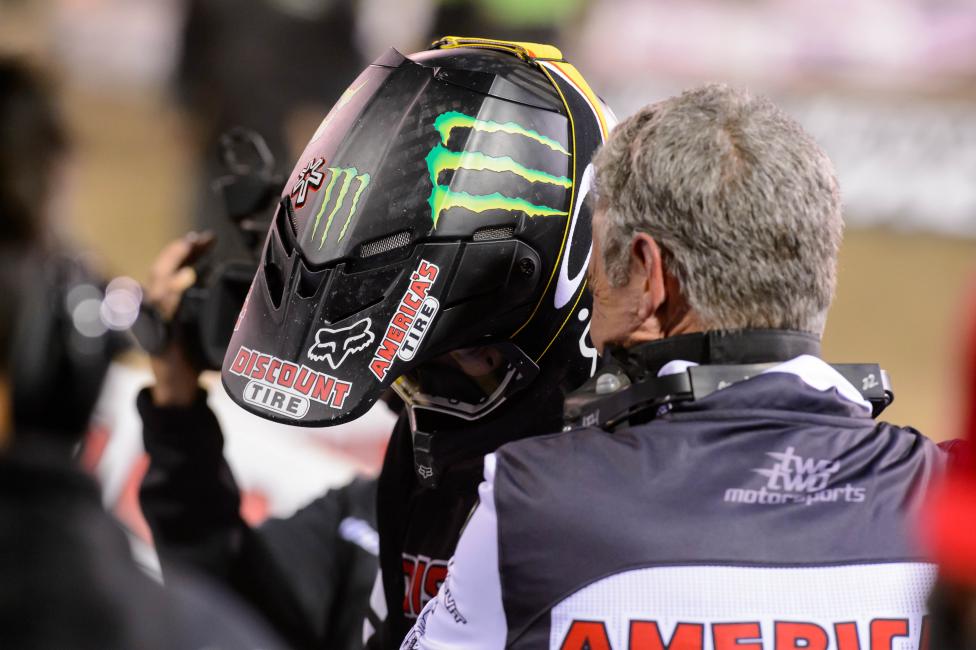 Chad Reed celebrates his first win since 2012. 