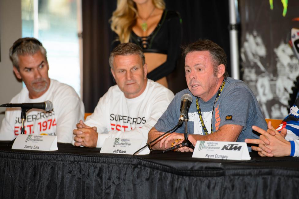 Feld honored the legends of supercross at Anaheim 2.  