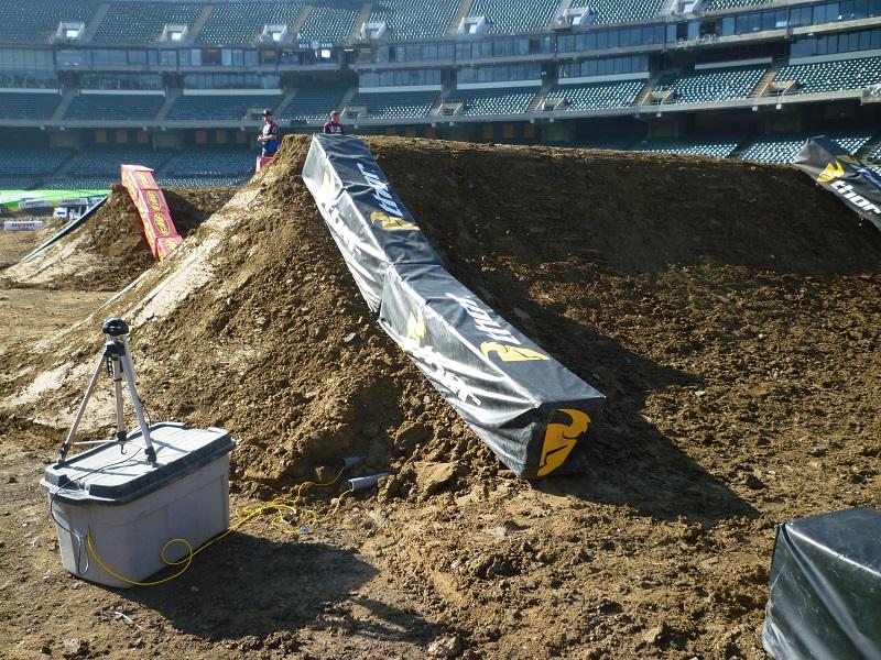 It's tough to tell in this picture how steep this jump face really is. 