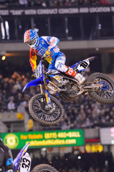 Brayton initially dropped a few positions, but made his way back into the top five.