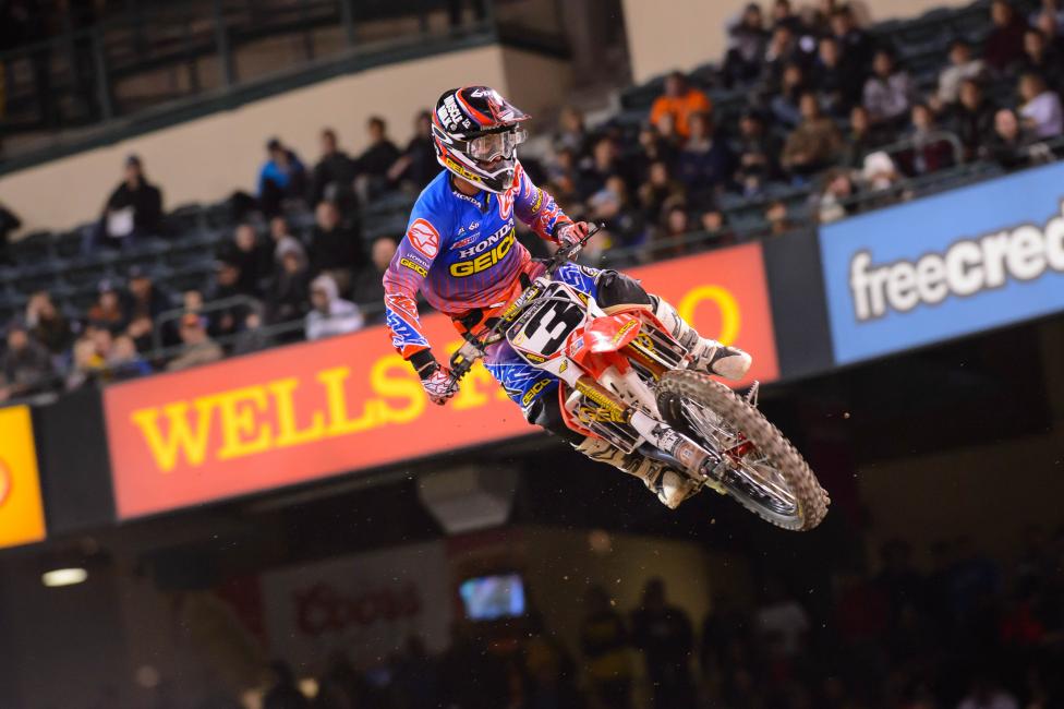 Eli Tomac got a flat in the main, ending his night early. 