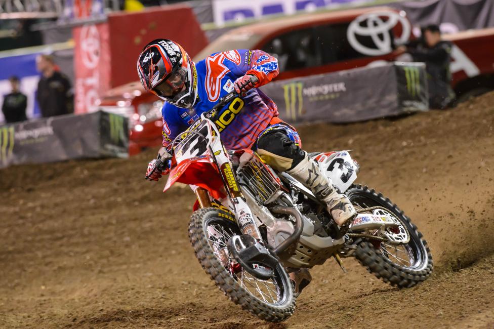 Tomac was back ... but not for long due to a flat tire.  