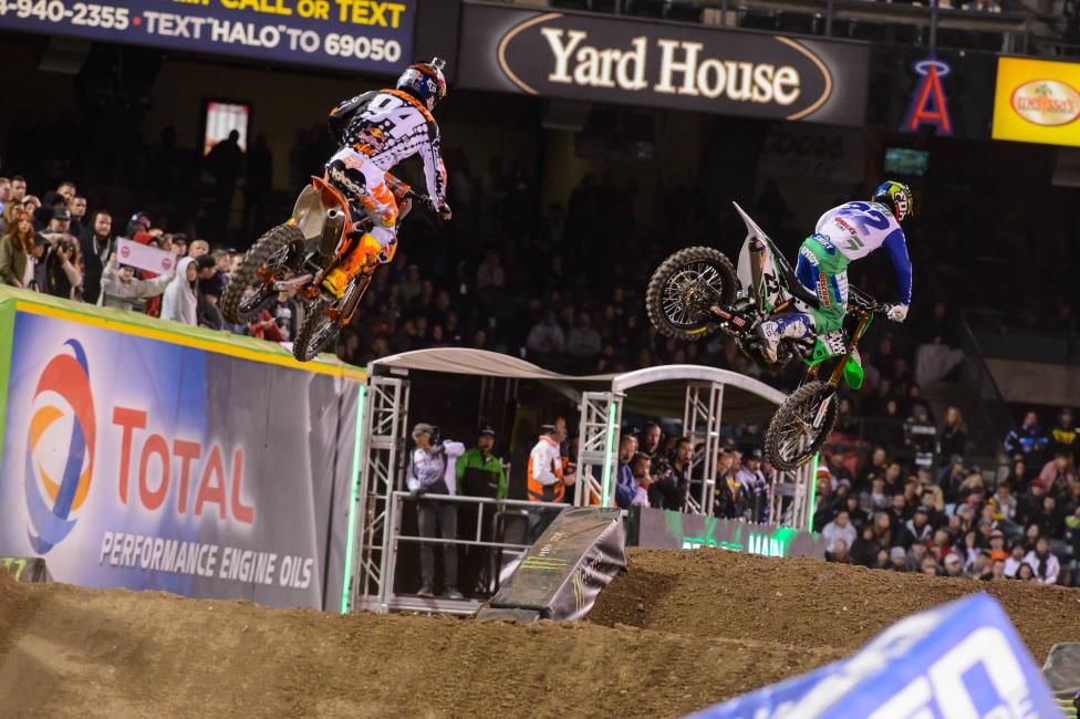 Reed (22) and Roczen (94) battled it out for the win at A3. 