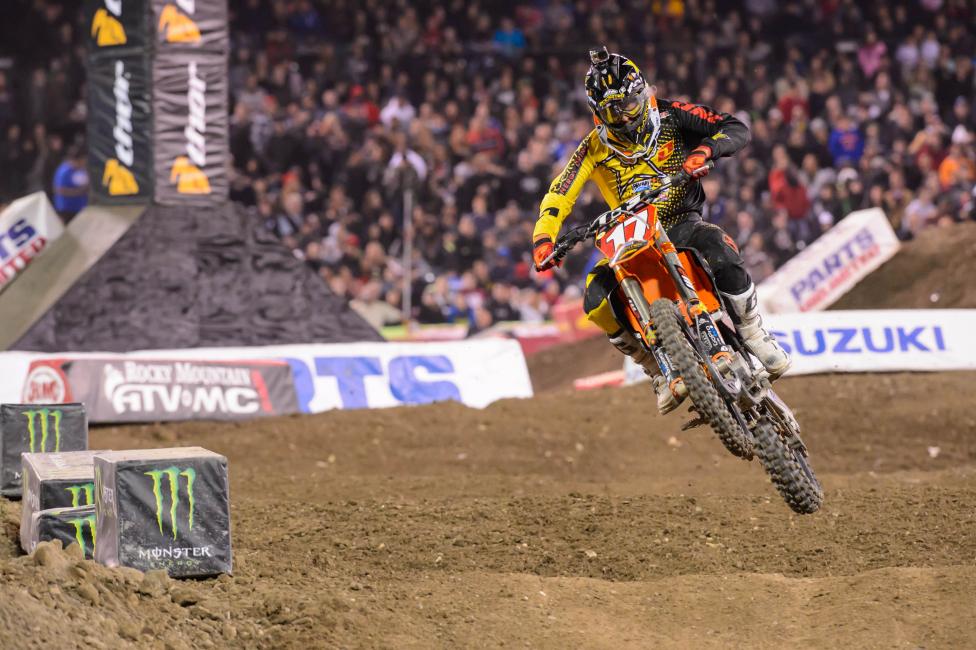 Jason Anderson (above) and Cole Seely share the points lead heading into round 6. 