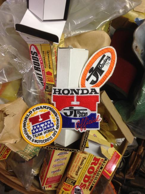Random finds on the shelves of Keith Lynas’ vintage garage. 