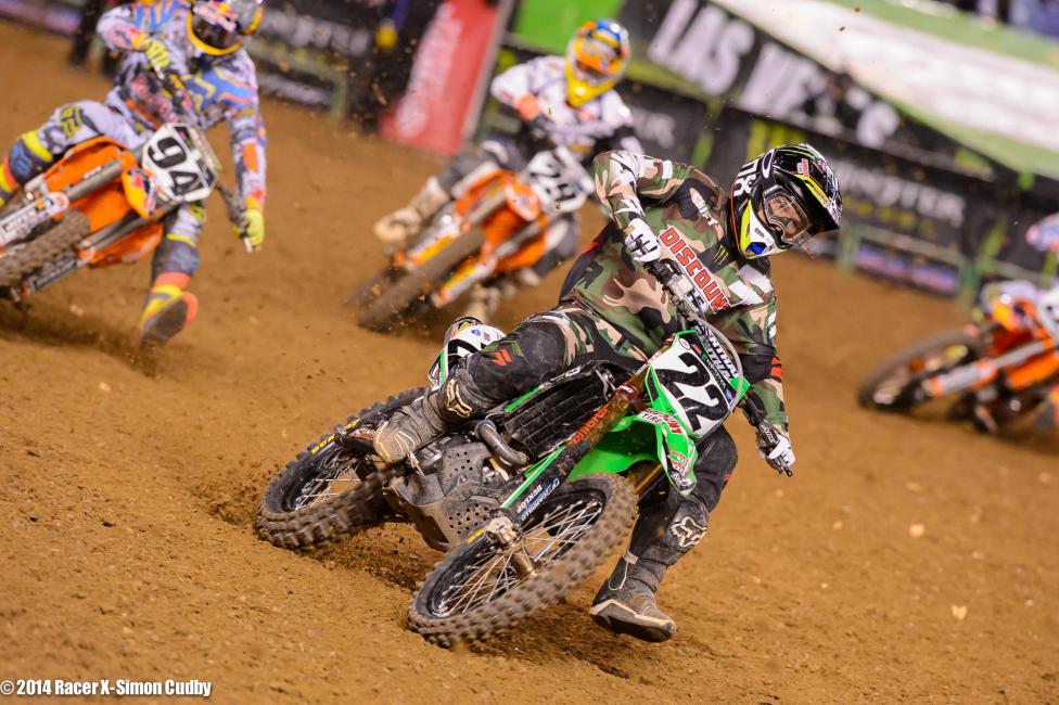 San Diego is normally a magical place for Reed, but things turned ugly on the last lap. Roczen (94) took third but didn't feel like he rode as well as he could.