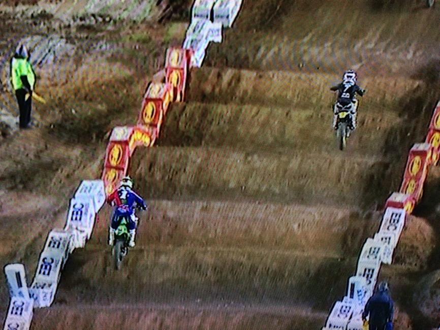 As you can see, James Stewart was moving back to the right through the whoops so he was set up better for the impending left hand turn.