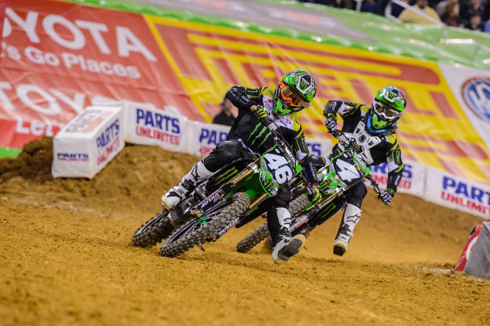 Cianciarulo (46) held off teammate Blake Baggett for the win in Dallas. 