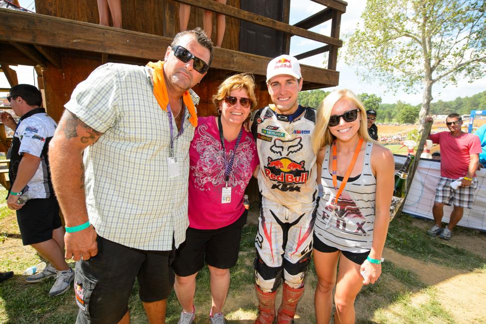 Ryan with his dad (left), mom and girlfriend at last year's Tennessee National.  