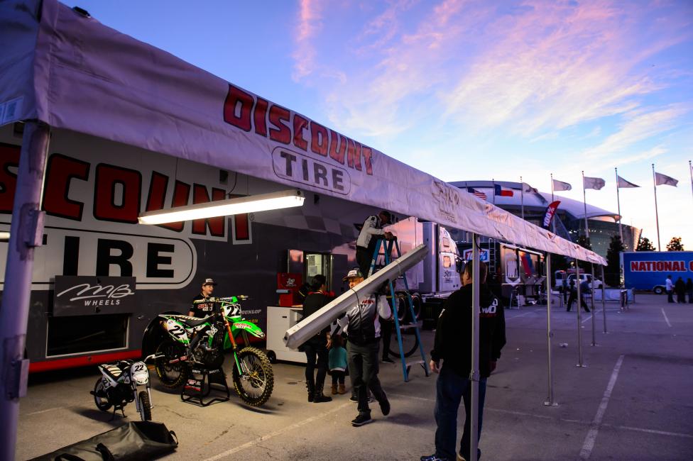 The only real chip on a shoulder belonged to Chad Reed, but that was literal. During track walk he seemed pretty chill. And this rig should be back by next weekend.