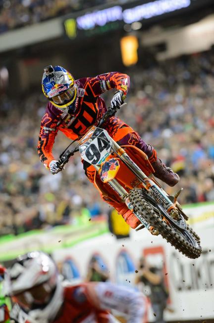 Roczen failed to double the finish line at one point, giving second place back to Villopoto.