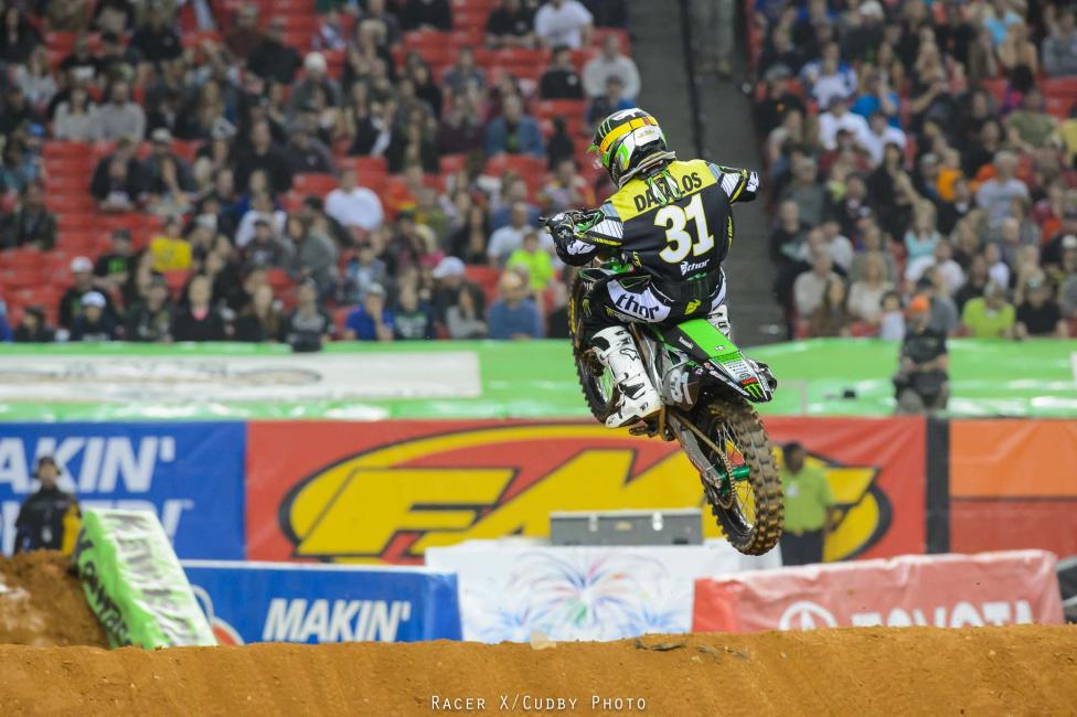  We’ve seen Davalos lead main events plenty of times, but he has never been able to seal the deal and get a win… until tonight. After inheriting the lead from Cianciarulo, Davalos led every single lap en route to his first-ever 250SX main event win.