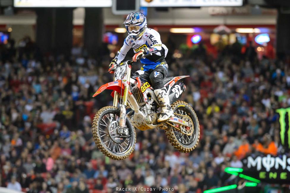 Solid ride from Justin Bogle to net third in the 250s. He missed all of supercross last year with a broken wrist. 