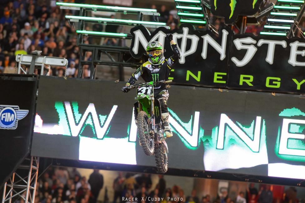 Martin Davalos won his first career race Saturday. 