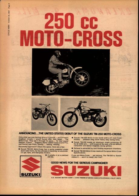 This is a pre-race win ad that Scott Wallenberg sent over from the late 1960s ...