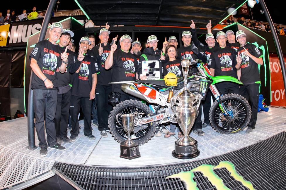 Ah, Villopoto, his team, his bike, and his trusty race-only 762 rear tire.