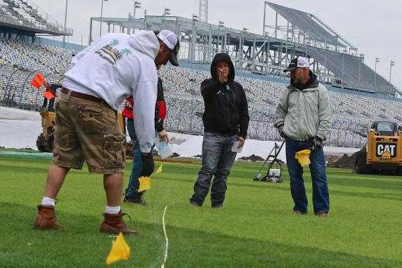 Construction is underway at Daytona. 