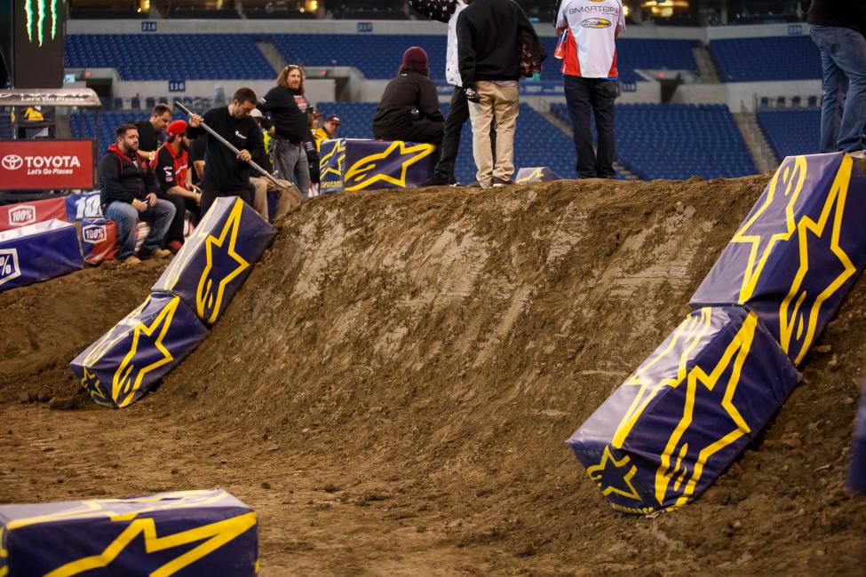 The huge wall jump following the second set of whoops.  
