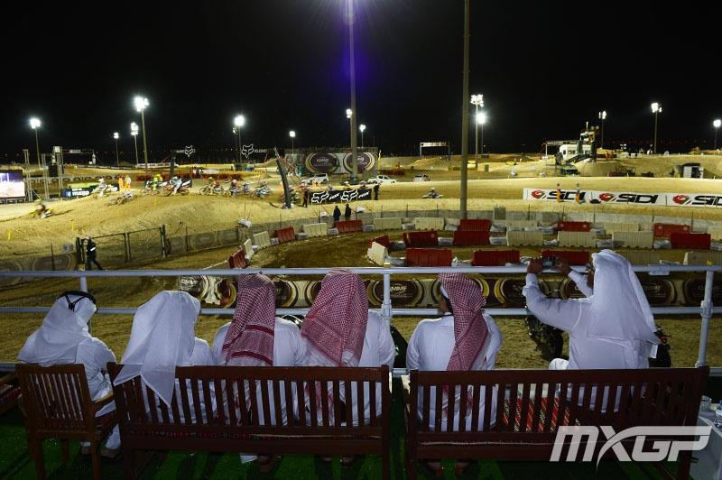 Fans on hand ready for GP action.