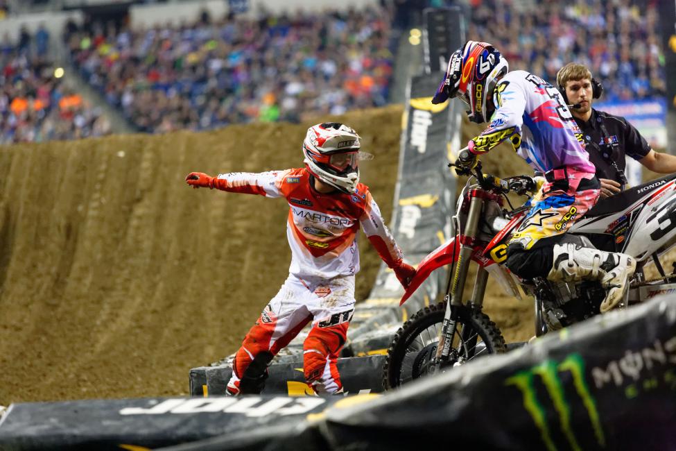 Alessi was in line for his first podium since 2009 in Indy before ... 