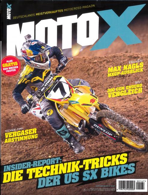 James Stewart on the cover of the new Moto X magazine in Germany, shot by Simon Cudby.