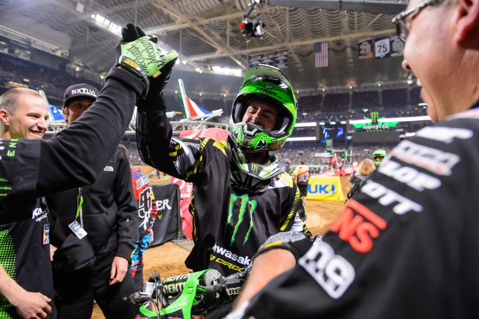 Martin Davalos held off Justin Bogle to win in 250SX. 