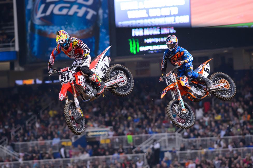 Second straight podium for Barcia (51), but it didn't come without controversy. 