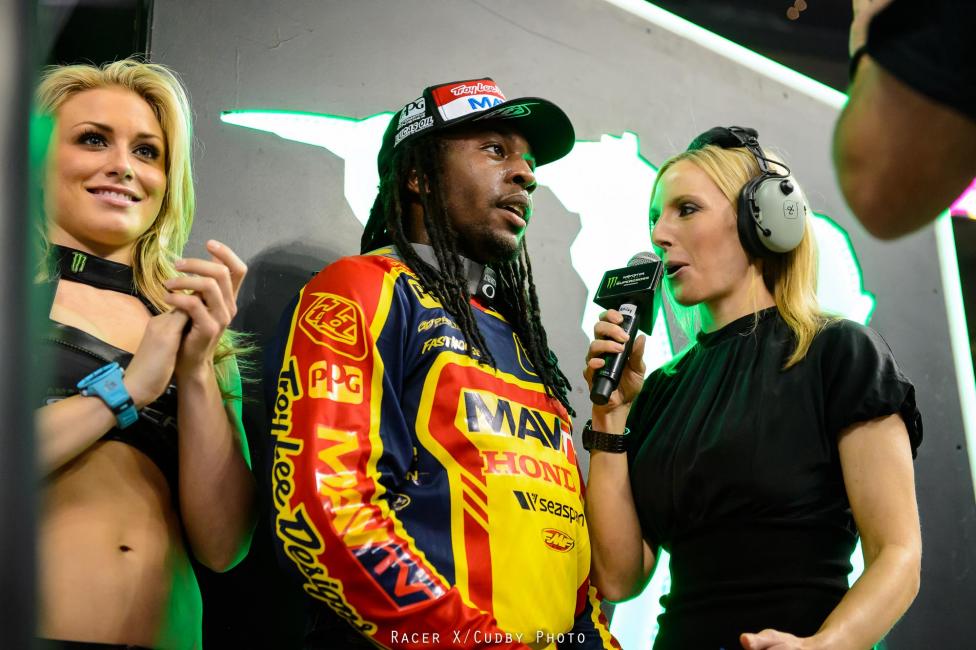 Malcolm Stewart rode well on his Lucas Oil TLD Honda to net third. That’s two podiums in a row for him dating back to the last west race.