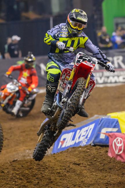Jimmy D finished 15th in his return to 450SX. 