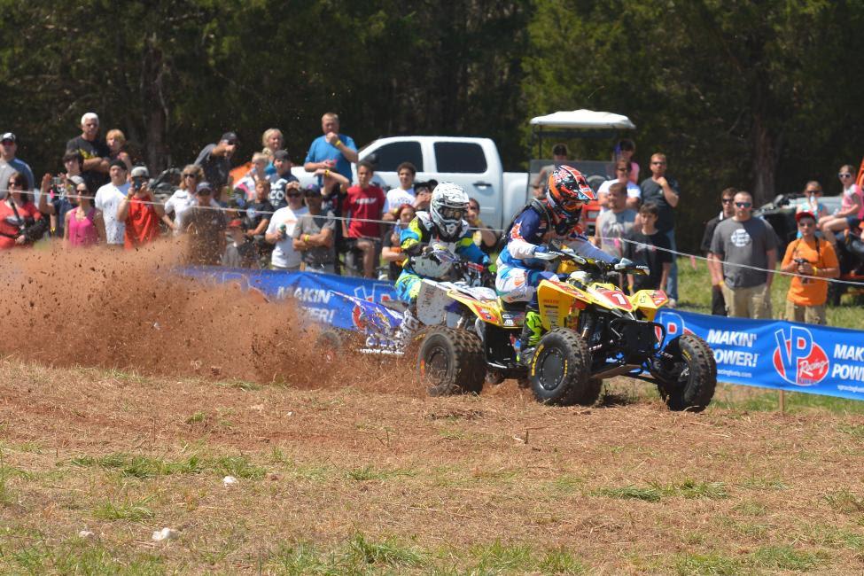 Chris Borich leads in GNCC ATV.
