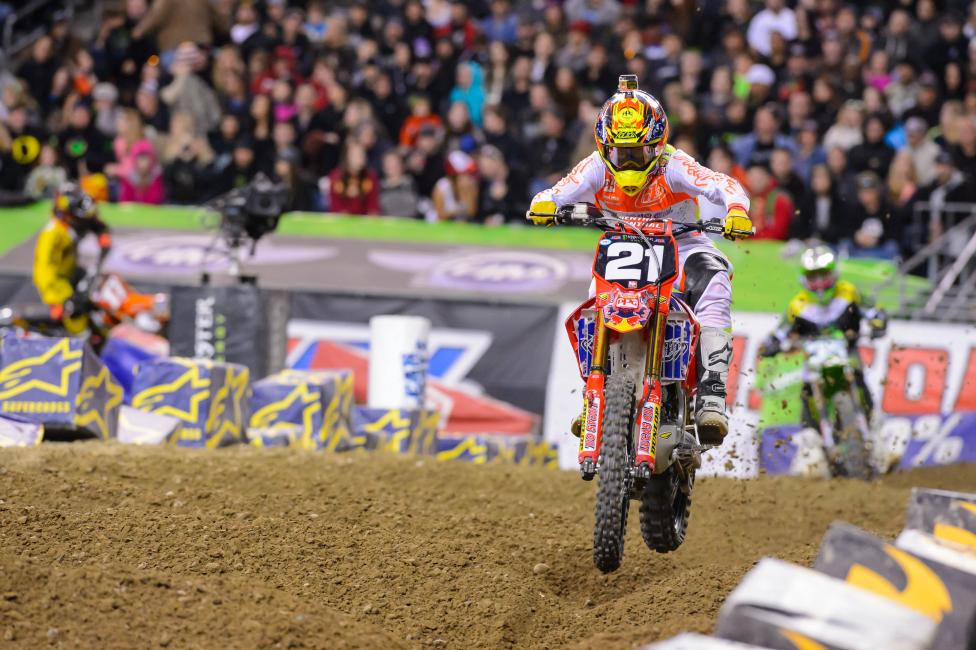 Seely trails Jason Anderson by eight points with one race to go. 