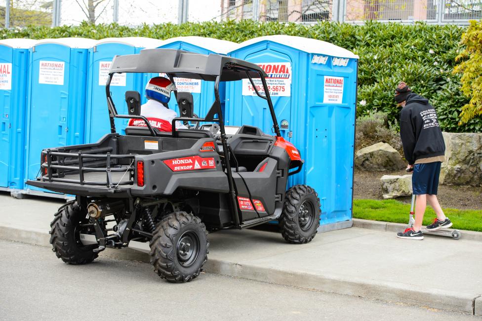 The Honda Muscle Milk team had some fun with Matthes in Seattle.  