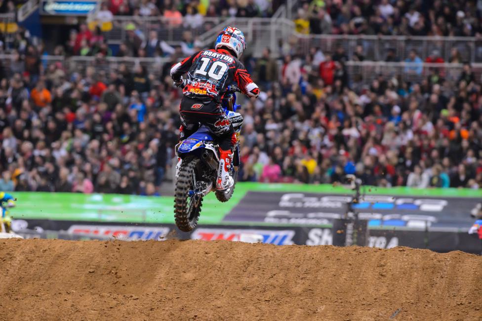 Brayton hopes to return for the Lucas Oil Pro Motocross season opener at Glen Helen on May 24.  