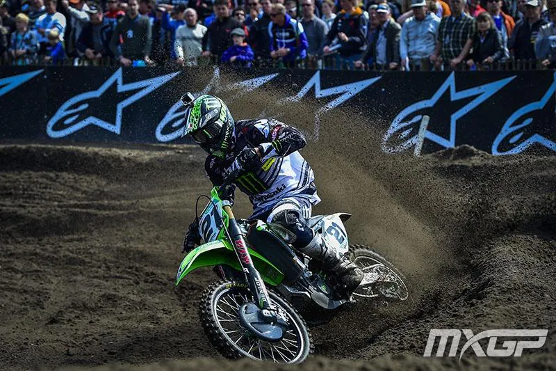 Moto1 winner Gautier Paulin suffered a broken right collarbone and left thumb in Moto2.  