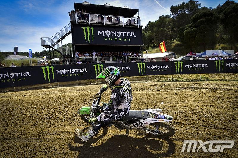 Dylan Ferrandis en route to a second place finish in MX2.  