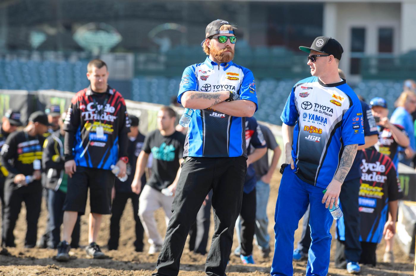 Josh Grant with mechanic Ben Schiermeyer