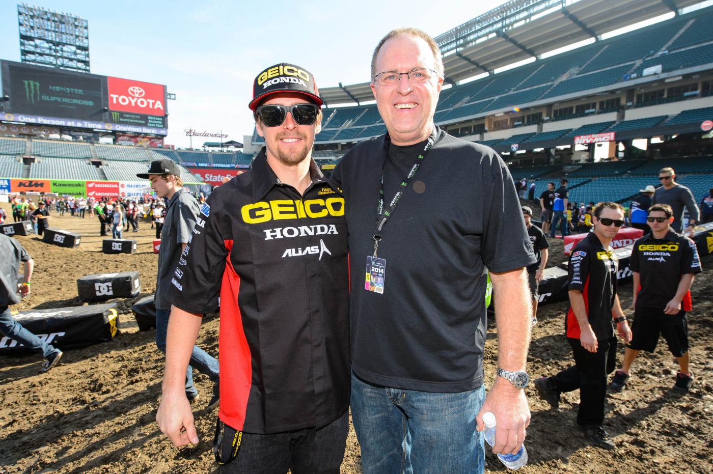 Wil Hahn with his proud papa.