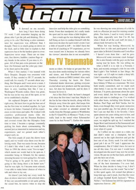 David Bailey's column on working with Art. 