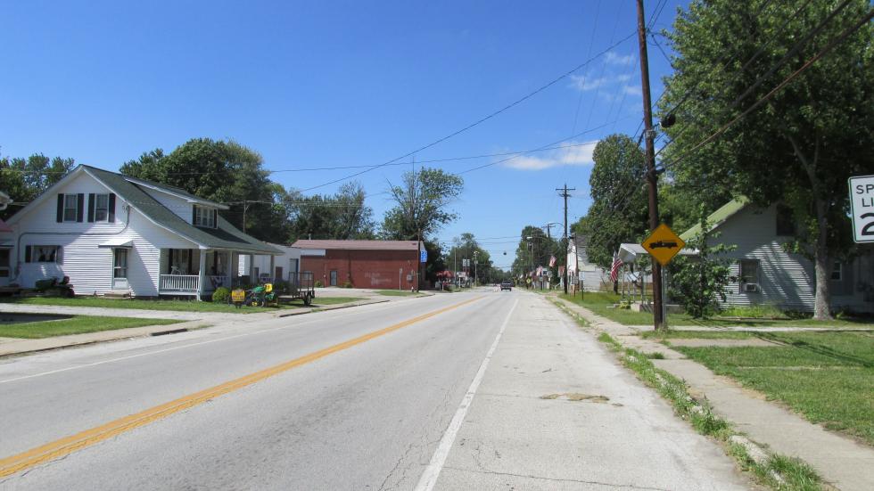 Looking northwest today on Main Street (Ohio Highway Rt. 125) in Hamersville.