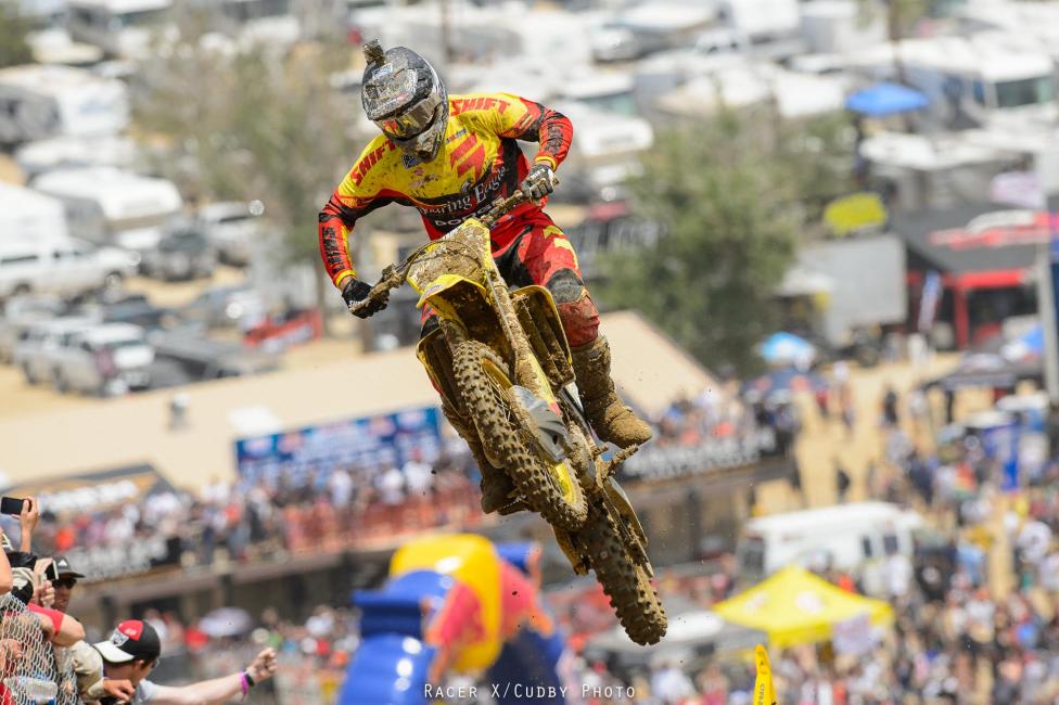 Weston Peick was excellent in his debut with Soaring Eagle RCH Suzuki, taking fifth in the first moto.Photo: Cudby