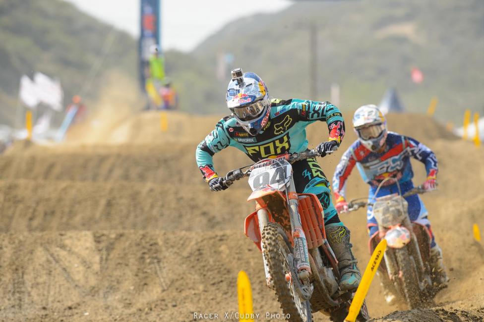 The Red Bull KTM teammates put on a great race for the Southern California crowd.Photo: Cudby