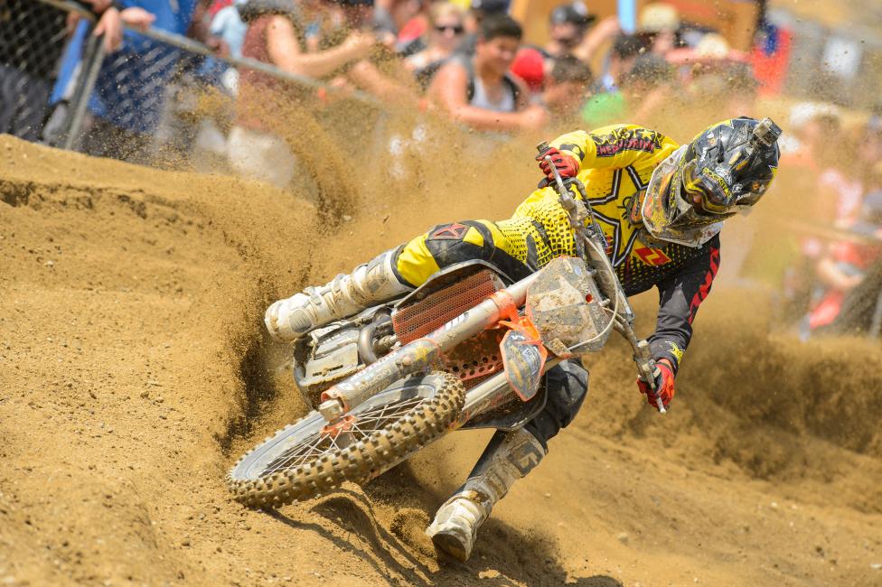Jason Anderson was done in by bike problems in the second moto.  