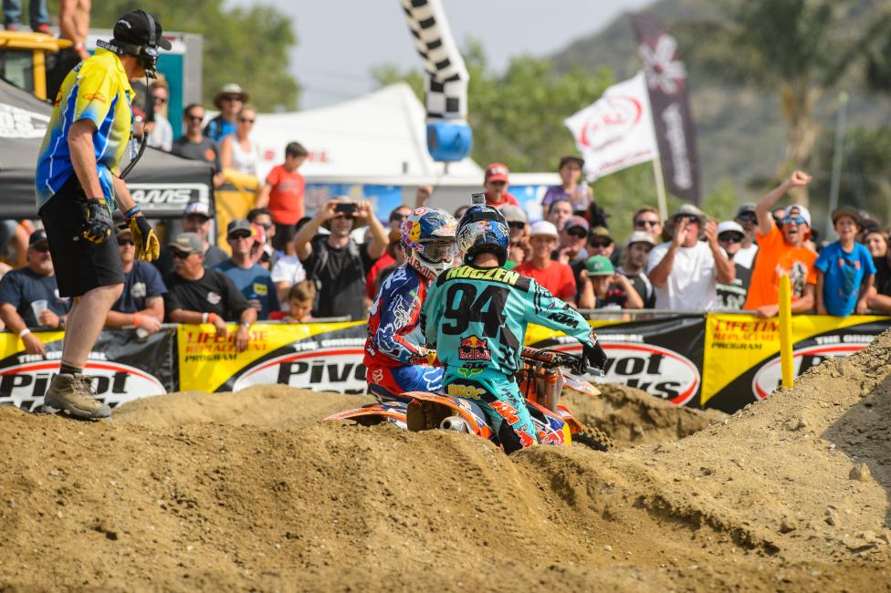 In the 450 Class, it was the orange machines of Dungey and Roczen.  