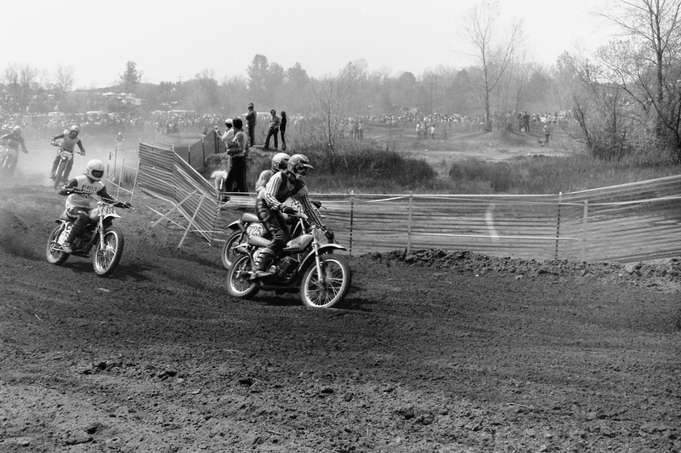 This is for #810 Jeff Greenberg, longtime moto enthusiast who drove out from Ohio in 1974 to race Hangtown at age 17 to race his Suzuki. He once told us he never knew of any photos of him that existed; now he knows there's one. Check your email later, Jeff!