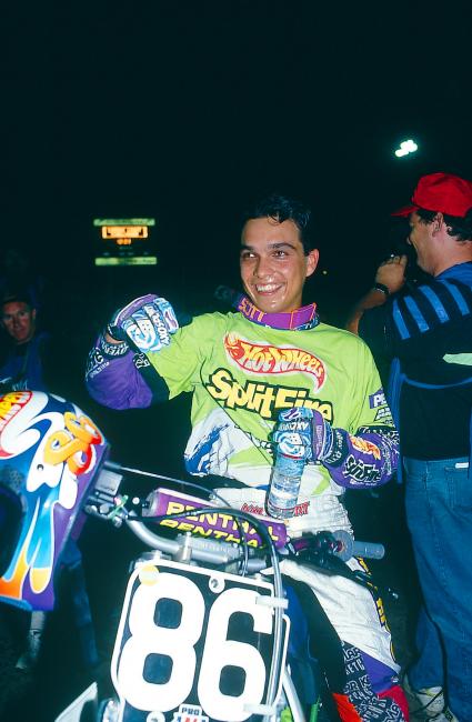 Gonzalez following his first, and only, career supercross win. 