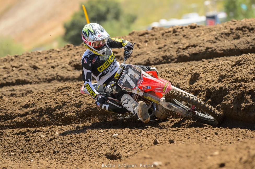 Zach Bell rode a controlled race and made it through unscathed for eighth overall. He was fifth in the first moto.